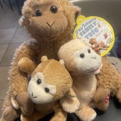 THE FAMILY TRIO AGES 3+   HAS BATTERIES SONG  DAAYY-O !  BABY MONKEYS DANCE 