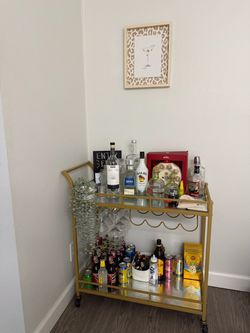 Gold bar cart