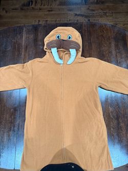 Walrus Animal Costume Zip-Up Hoodie pajama