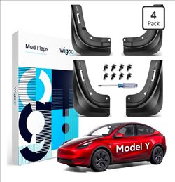 2026 Upgraded Tesla Model Y Accessories Mud Flaps [Stay Clean, Protect Paint] All Weather Splash Guards, for Tesla Model Y 2020~2024