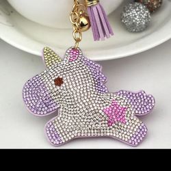 🩷 Diamond Unicorn Keychain New