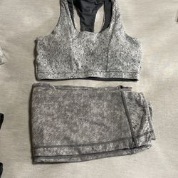 GYM SHARK WORKOUT SPORTS BRA AND LEGGINGS SET