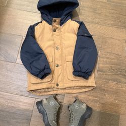 Boys Winter Bundle 4 T , Shoes Size 10