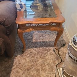 Glass Top End Table 