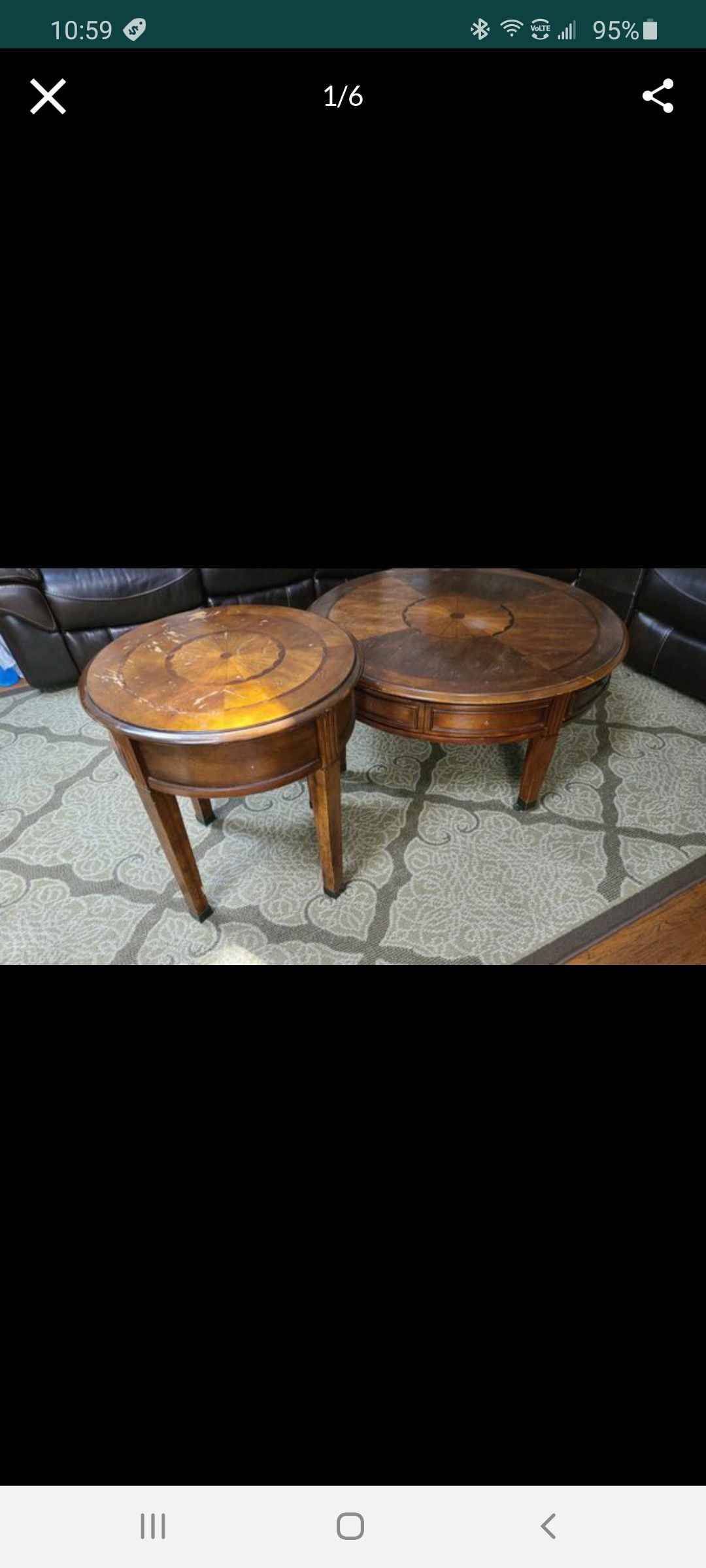 Antique Coffee table and end table