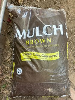 Brown colored mulch