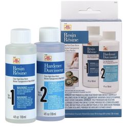 Mod Podge 8 fl oz Hardener 2-Part Supplies Pack, Perfect Kits and Silicone Molds for Epoxy Resin Projects, 25263, Clear