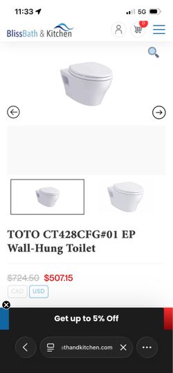NEW hanging toilet bowls
