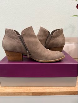 Fergalicious taupe ankle booties