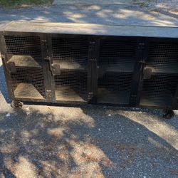 Black Steel And Metal Cabinet Heavy 