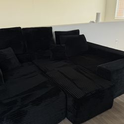 Black Sectional Cloud Couch