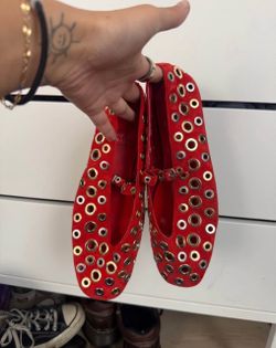 Jeffery Campbell Holed Grommetted Mary Jane Flats