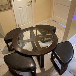 Table With four Stools