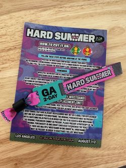 Hard summer GA wristband 2026