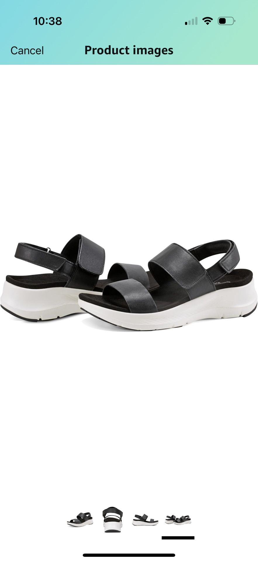 Rockport Women's Qwera Wedge Sandal - Size 8 Black NIB New