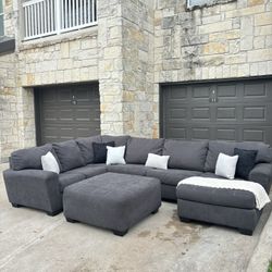 Grey U-Shapes Sectional 