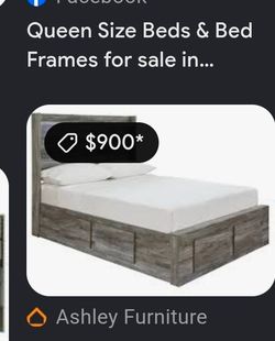 Queen headboard and dresser set bed