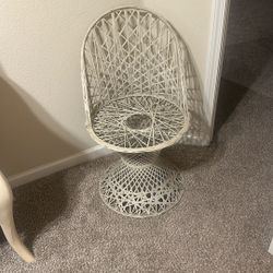 White Rattan Chair 