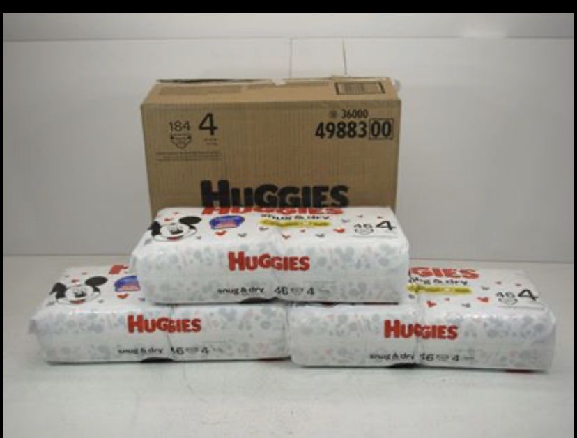 Huggies Snug & Dry Disposable Diapers Size 4 184 Count