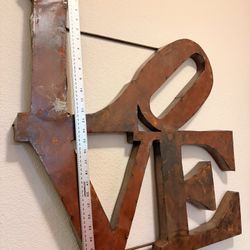 Rustic Metal LOVE wall art