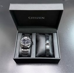 Citizen Eco-Drive Men’s Watch & Bracelet Set – Brand New