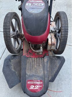Craftsman Eager-1 6.75 horsepower 22-inch walk-behind weed trimmer.