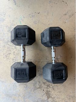 60 lb hex dumbbells (pair)