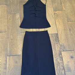 Alexander Wang Two Piece Black Skirt Set S