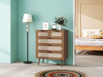 5 Drawer Cabinet, Accent Storage Cabinet, Suitable for Living Room, Bedroom, Dining Room, Study