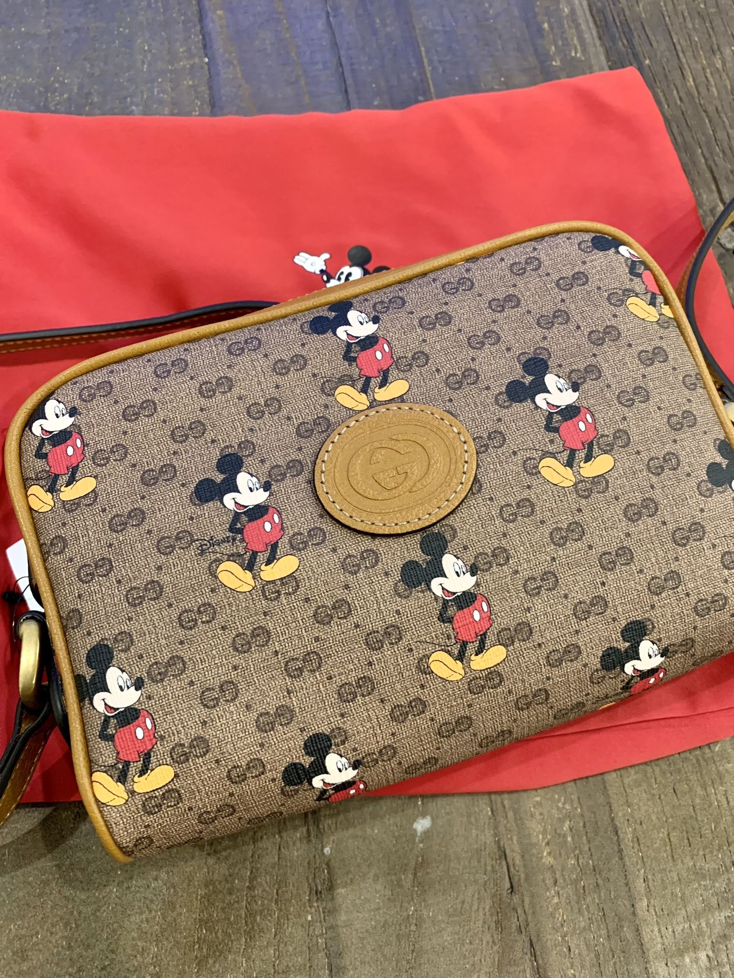 Gucci x Disney Vintage GG Women Supreme Mickey Mouse Shoulder Bag