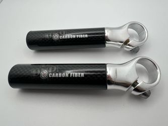 Kalloy Uno Carbon Fiber Bar Ends 3k Weave 120mm New!