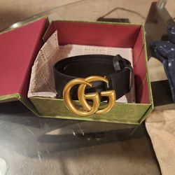 Authentic Gucci 2015 Re-Edition wide leather belt 