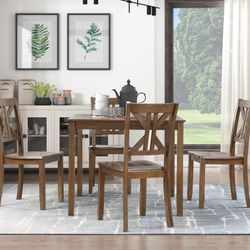 Rivera Charcoal Brown 5-Piece Pack Dinette Set