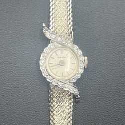 16 white gold cocktail watch 7.0” bracelet 22.3 grams 1 CTW