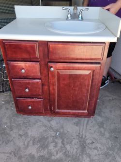 Bathroom Vanity with Sink and Faucet