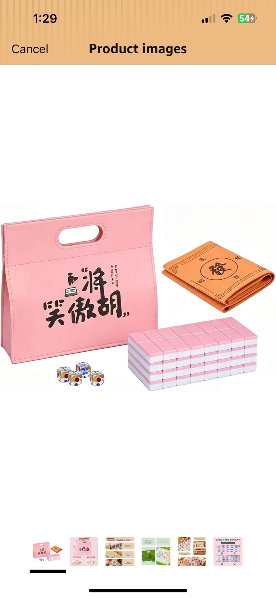 Professional Traditional Chinese Mahjong Set 中式麻將 - 30mm 146 Tiles Green & White Melamine with Dice Storage Case Pink