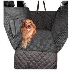 Dog Seat Cover for Back Seat with Zipper Side Flap, Heavy Duty car Hammock Pet Seat Cover for Cars, Trucks, suvs, 100 % waterproof, extra large, (VAIL