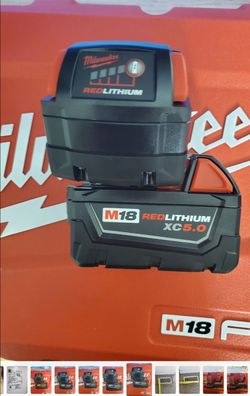 BOGO BUY 1 GET 1 FREE Cordless Milwaukee M18 Red Lithium Extended Capacity High Output XC5.0 XC 5.0 Battery Pilas Baterias 18v 18 Volt 2 Two Dos
