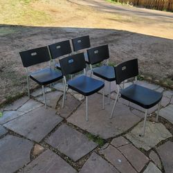 Stackable Black Table Chairs Herman Ikea Brand