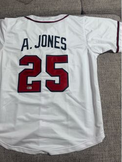 Andruw Jones Signed Autograph Custom Jersey - Beckett Coa - Atlanta Braves
