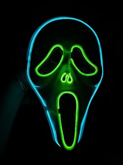 LED Light-Up Ghostface Halloween Mask
