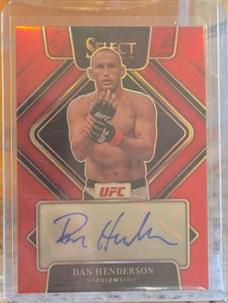 2022 Select UFC Dan Henderson Signatures Red Prizm  Auto 36/99