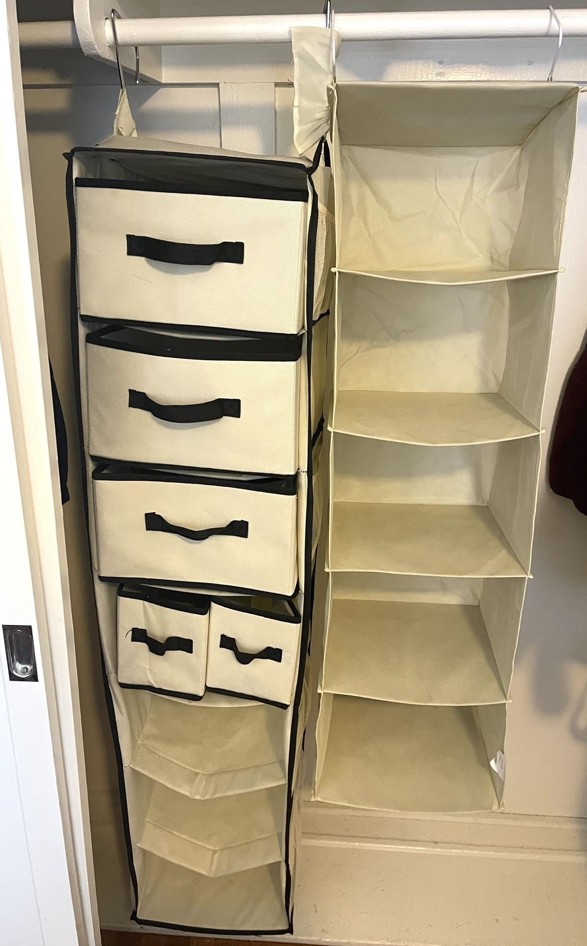 2 Hanging Closet Organizers 