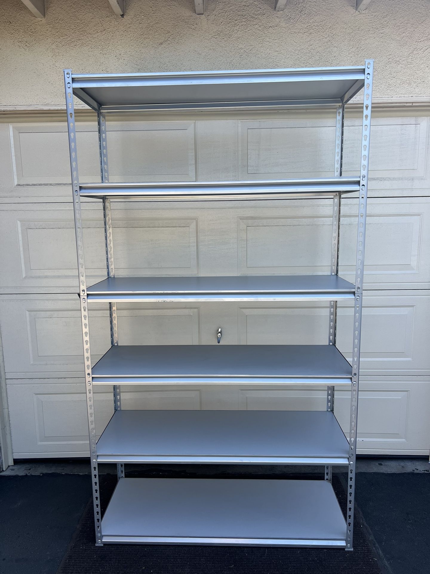 HEAVY DUTY TALL METAL STORAGE SHELVES
