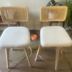 Wicker Bar Stools Set Of 2