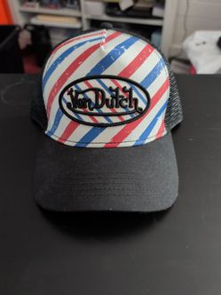 Authentic Von Dutch 2021 Reissue Barber Pole Snapback Trucker Hat