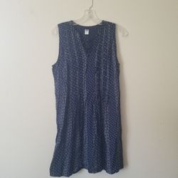 Navy Print Dress