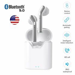 Bluetooth 5.0 Earbuds Headphones Wireless Headset Noise Cancelling Waterproof