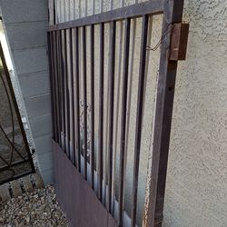 FREE Metal Scrap - 8ft Metal Gate, 20ft Aluminum Sailboat Mast, Yellow Exterior Door/Gate, Misc Scrap