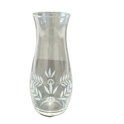 Vintage 90’s Cameo Crystal Hand Cut Etched 7” Vase - Made in Turkey Home Decor